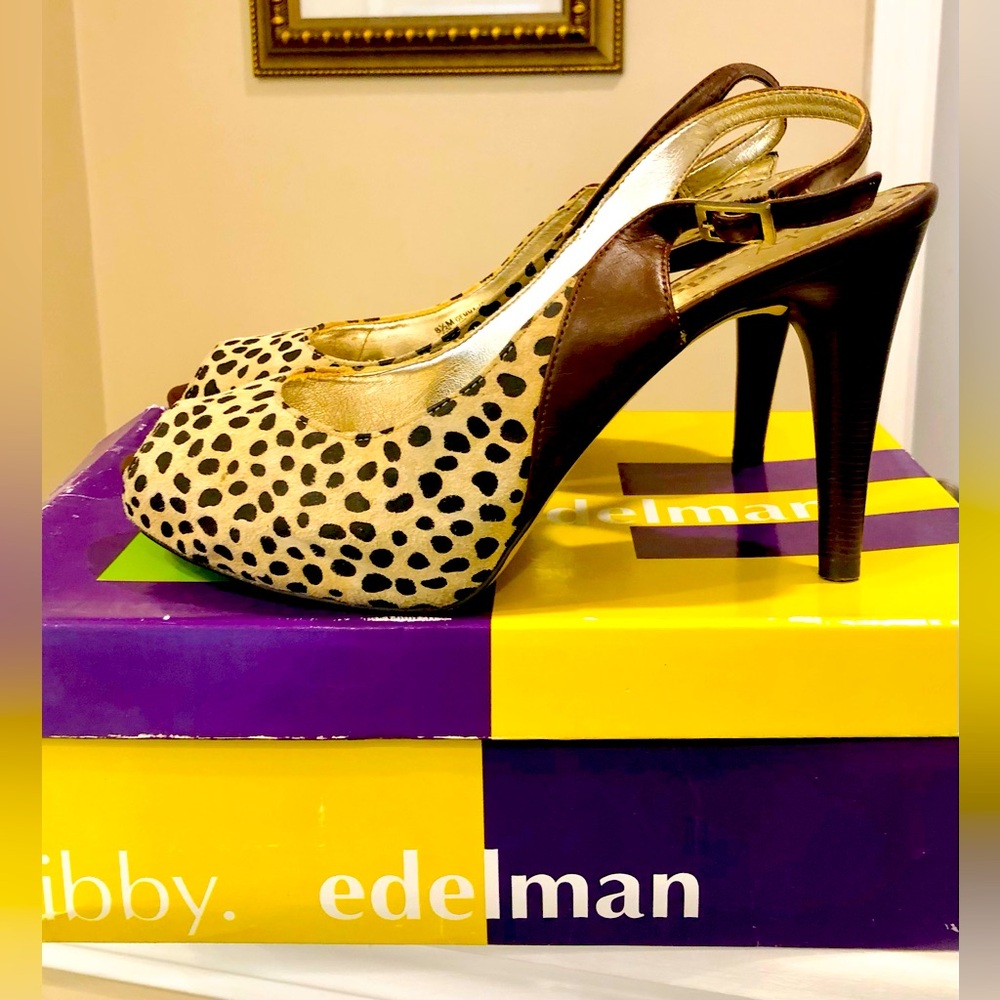 Libby Edelman heels, size 8.5 medium Very elegant and comfy, beige/brown.